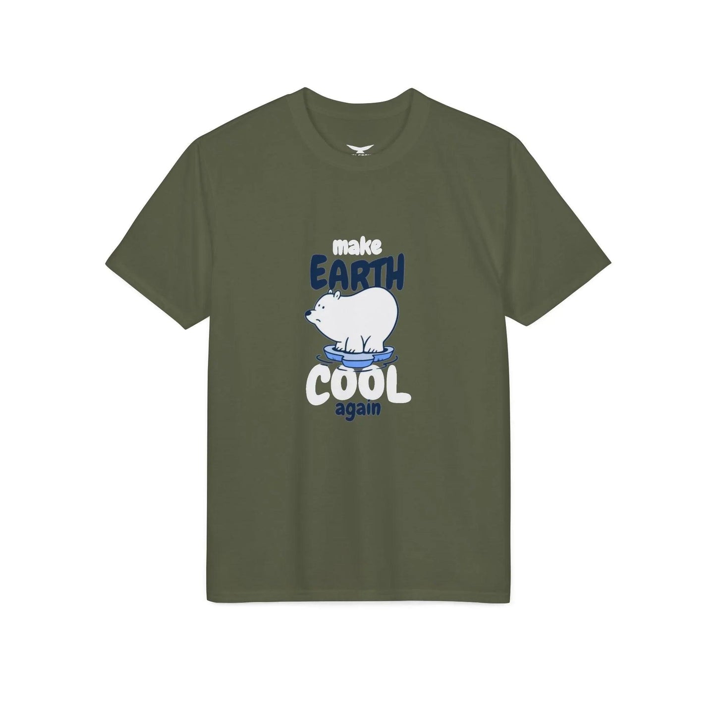 Earth Day Polar Bear T-Shirt | Keep Earth Cool Eco Graphic Tee graphic tee - Velcrow