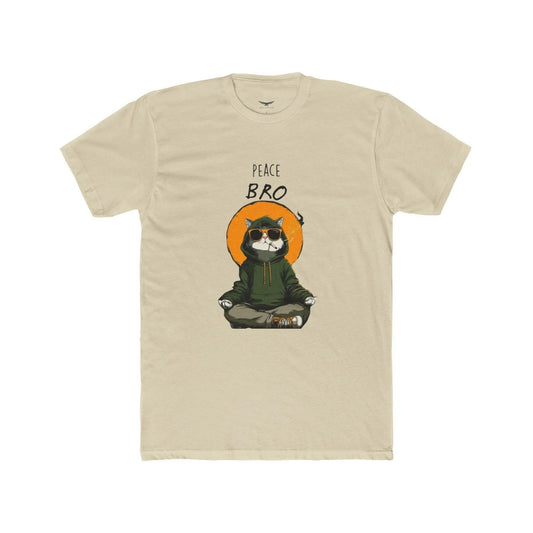 Peace Bro Cat T-Shirt | Funny Meditation Cat Graphic Tee for Men & Women - Velcrow
