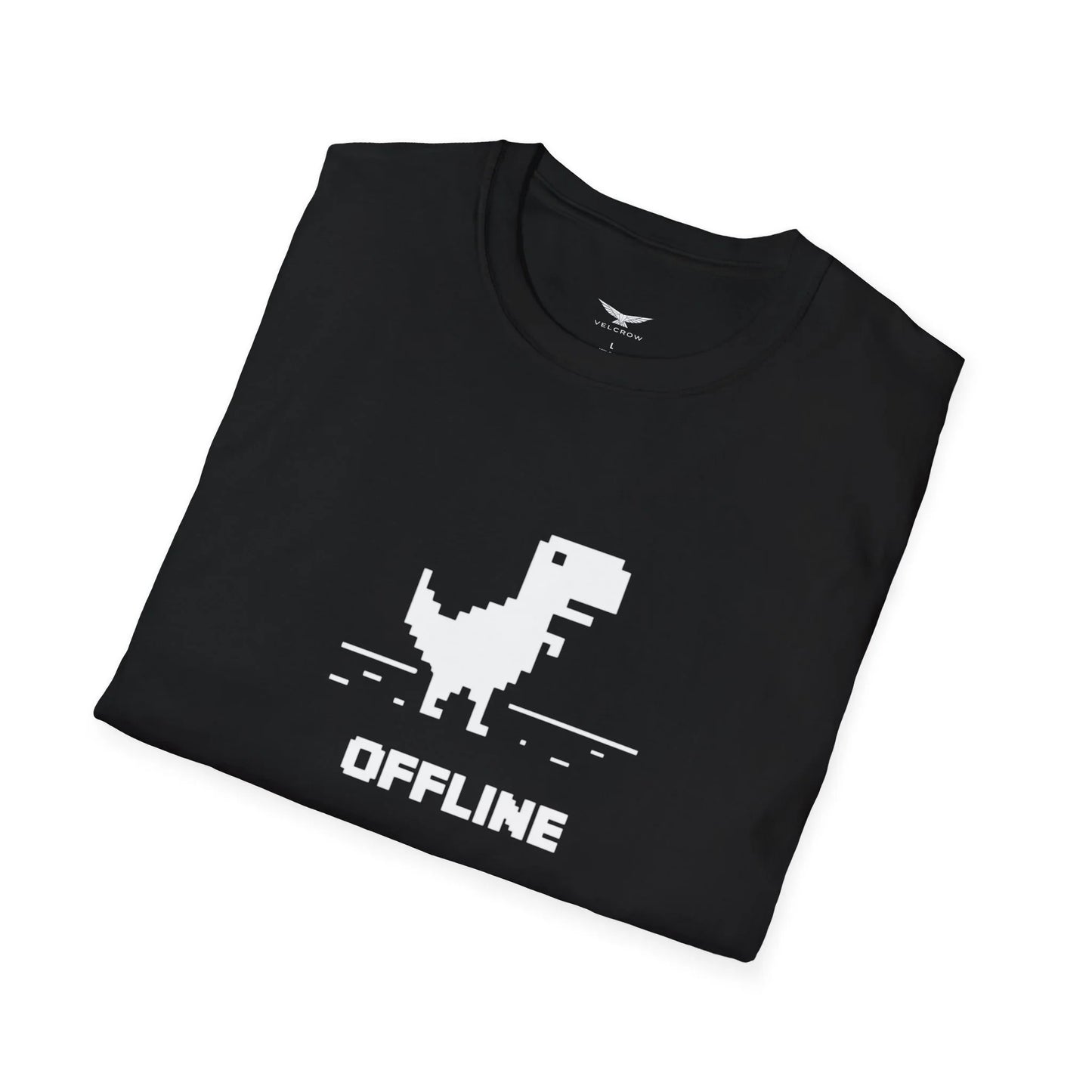 Offline Pixel Dino T-Shirt graphic tee - Velcrow