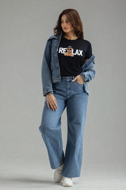 Just Relax Bear Graphic T-shirt for Chill Vibes