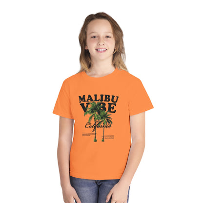 Malibu Vibe Youth Tee — California Palm Tree Graphic