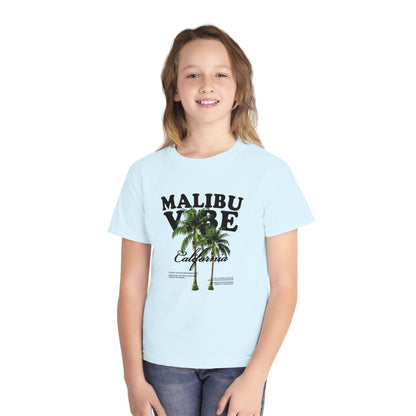 Malibu Vibe Youth Tee — California Palm Tree Graphic