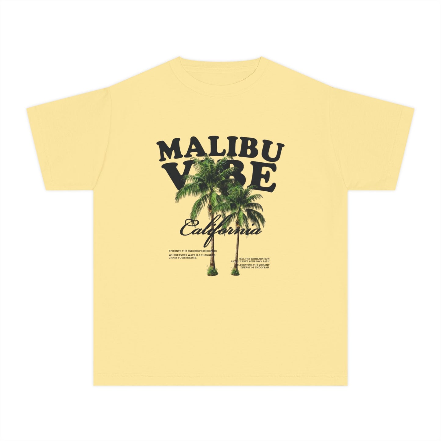 Malibu Vibe Youth Tee — California Palm Tree Graphic graphic tee - Velcrow