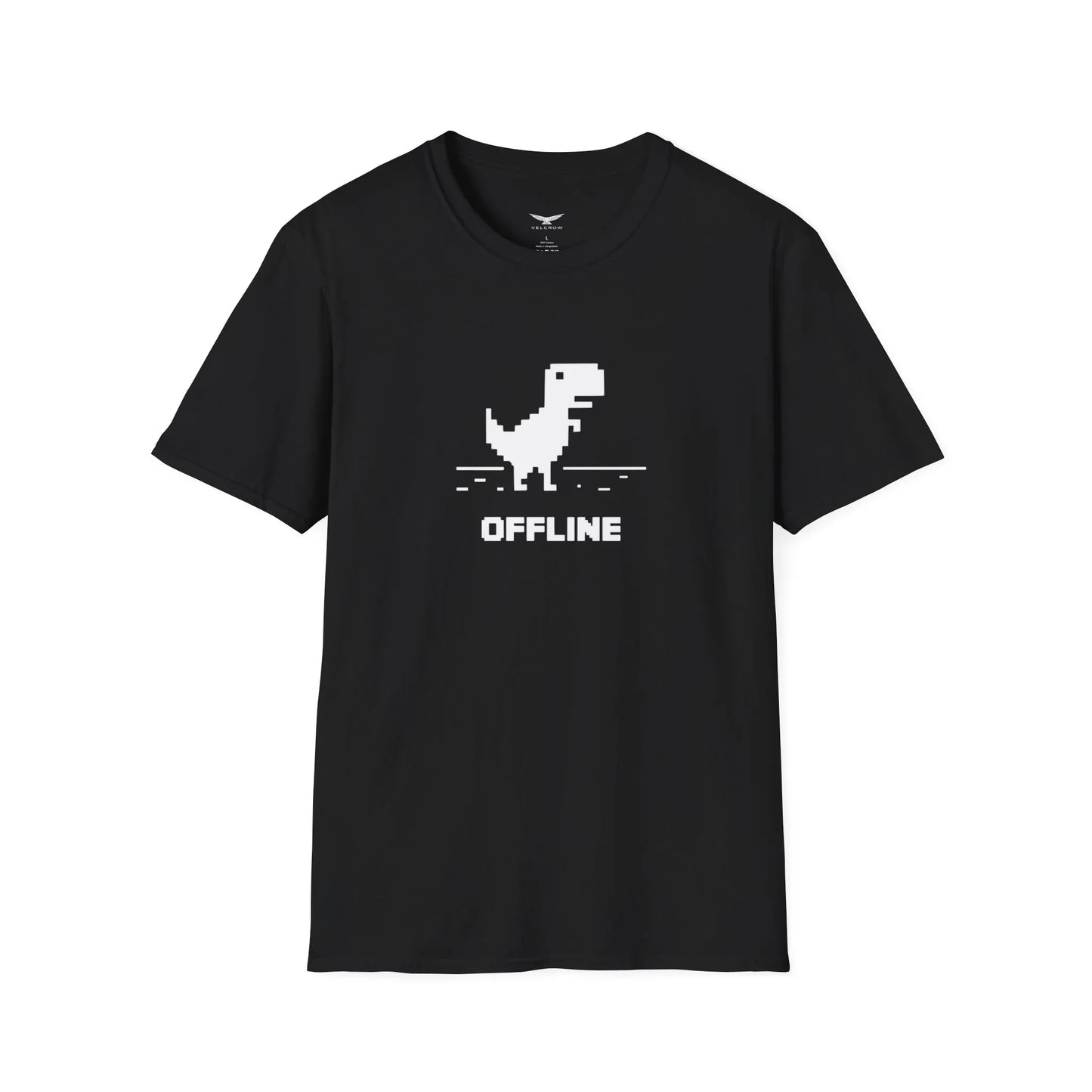 Offline Pixel Dino T-Shirt graphic tee - Velcrow