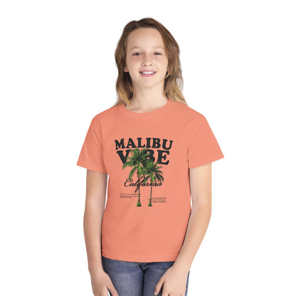 Malibu Vibe Youth Tee — California Palm Tree Graphic
