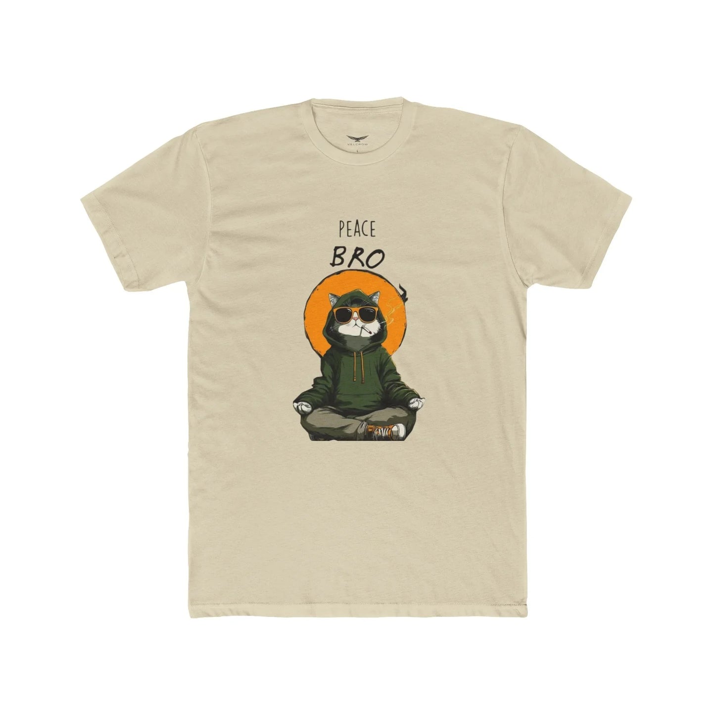 Peace Bro Cat T-Shirt graphic tee - Velcrow