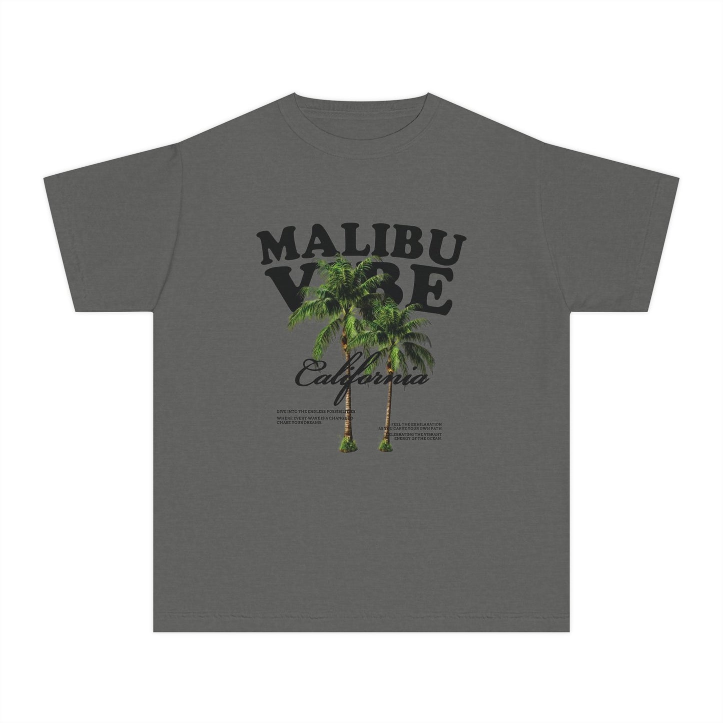 Malibu Vibe Youth Tee — California Palm Tree Graphic graphic tee - Velcrow