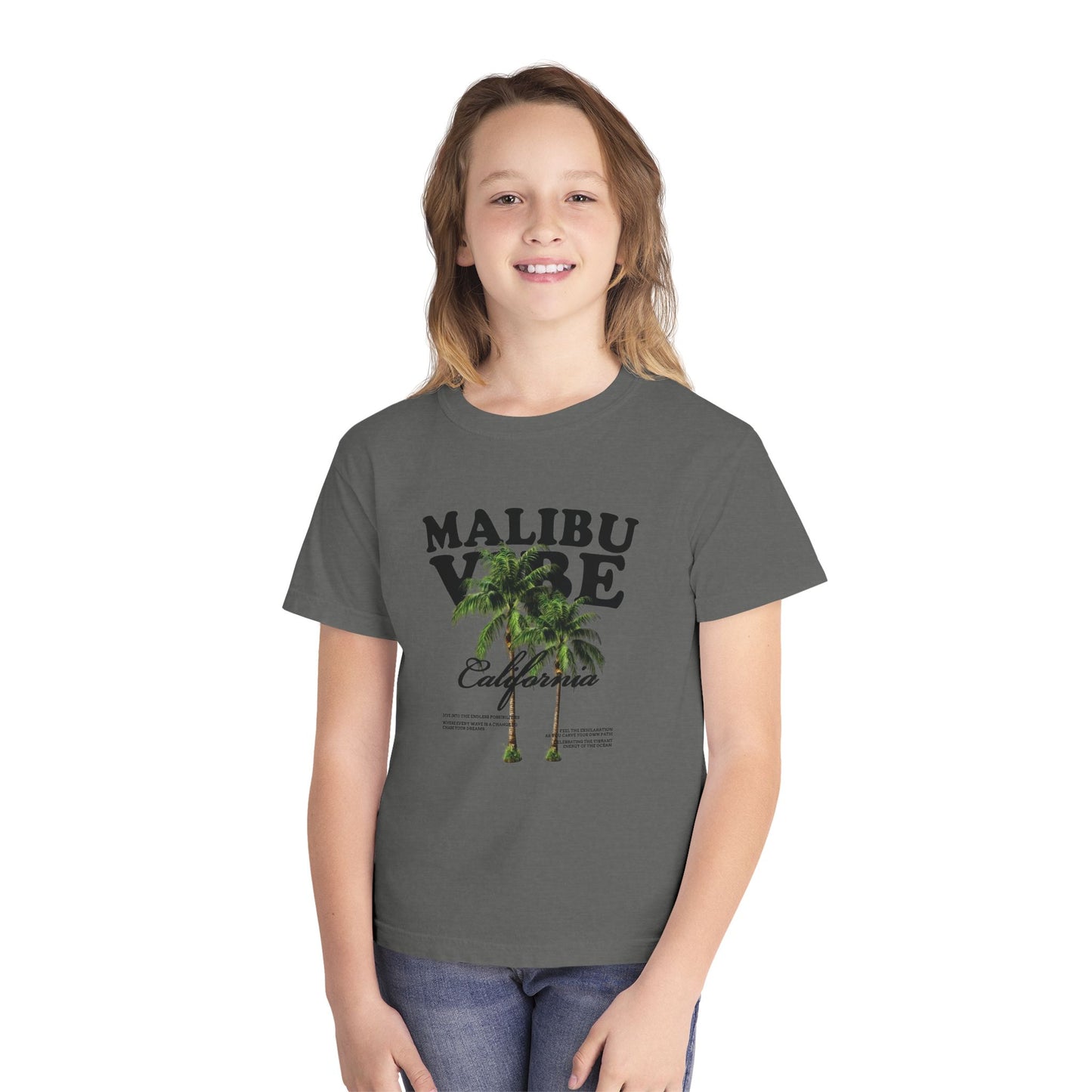 Malibu Vibe Youth Tee — California Palm Tree Graphic graphic tee - Velcrow
