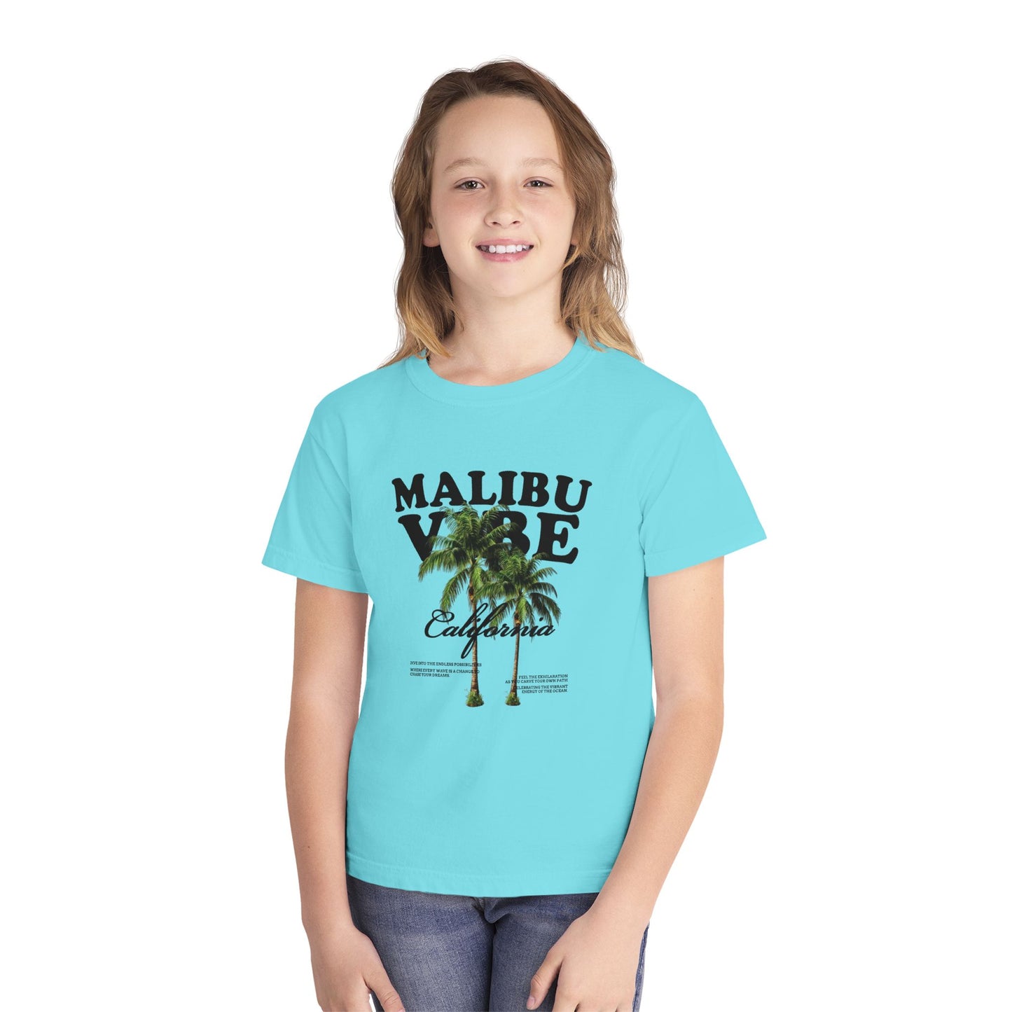 Malibu Vibe Youth Tee — California Palm Tree Graphic graphic tee - Velcrow