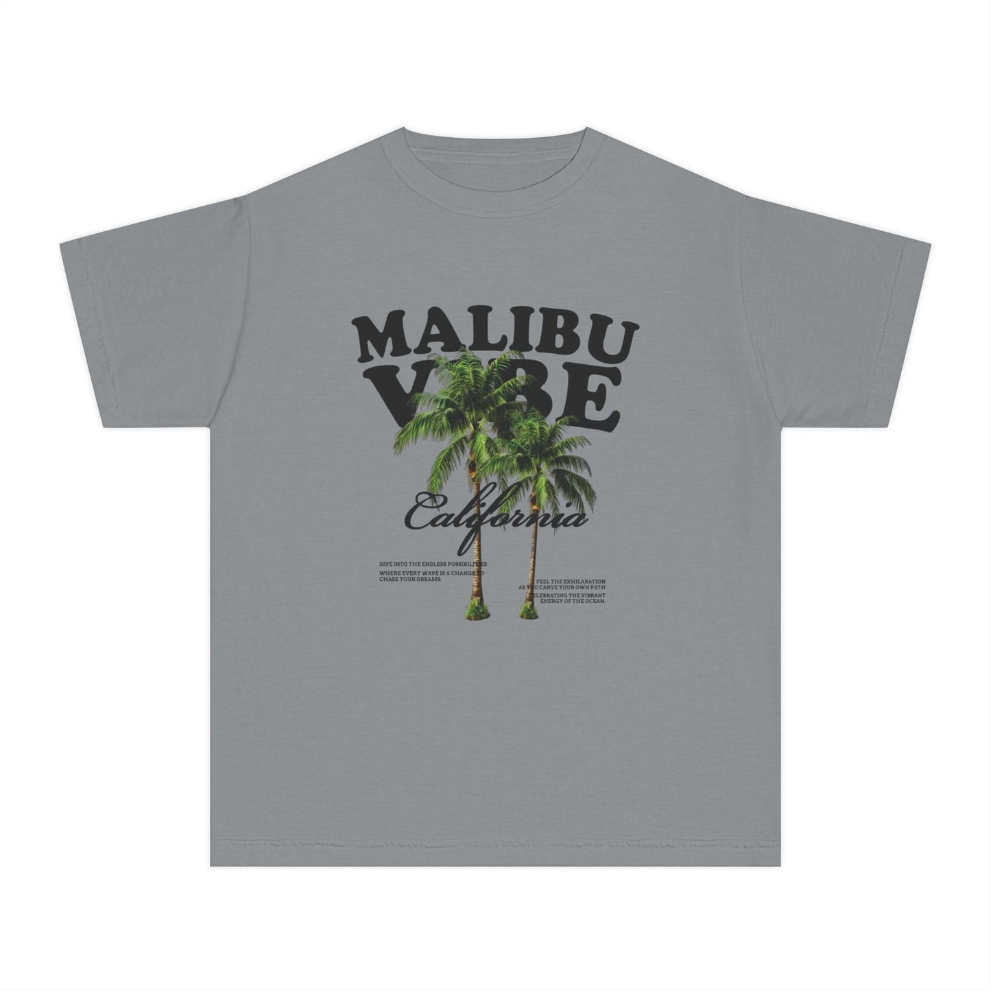 Malibu Vibe Youth Tee — California Palm Tree Graphic graphic tee - Velcrow