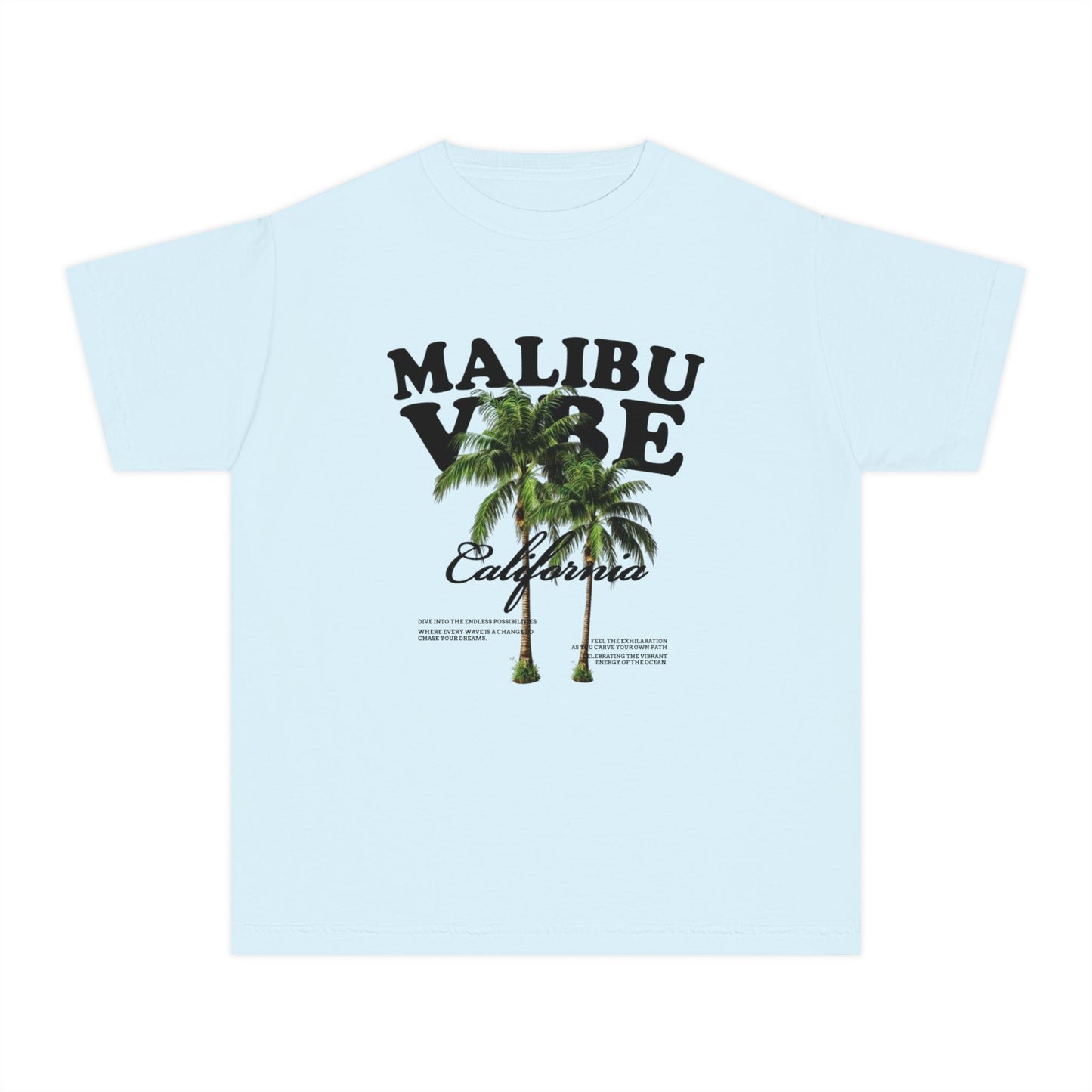 Malibu Vibe Youth Tee — California Palm Tree Graphic graphic tee - Velcrow