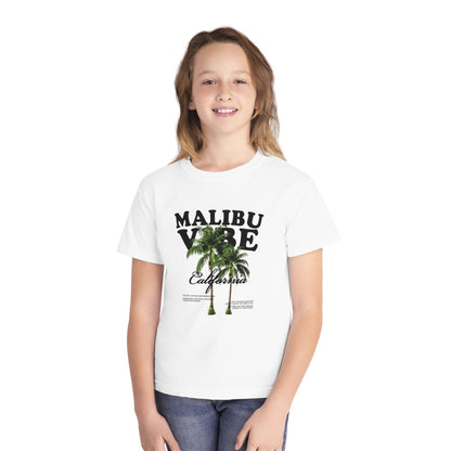Malibu Vibe Youth Tee — California Palm Tree Graphic