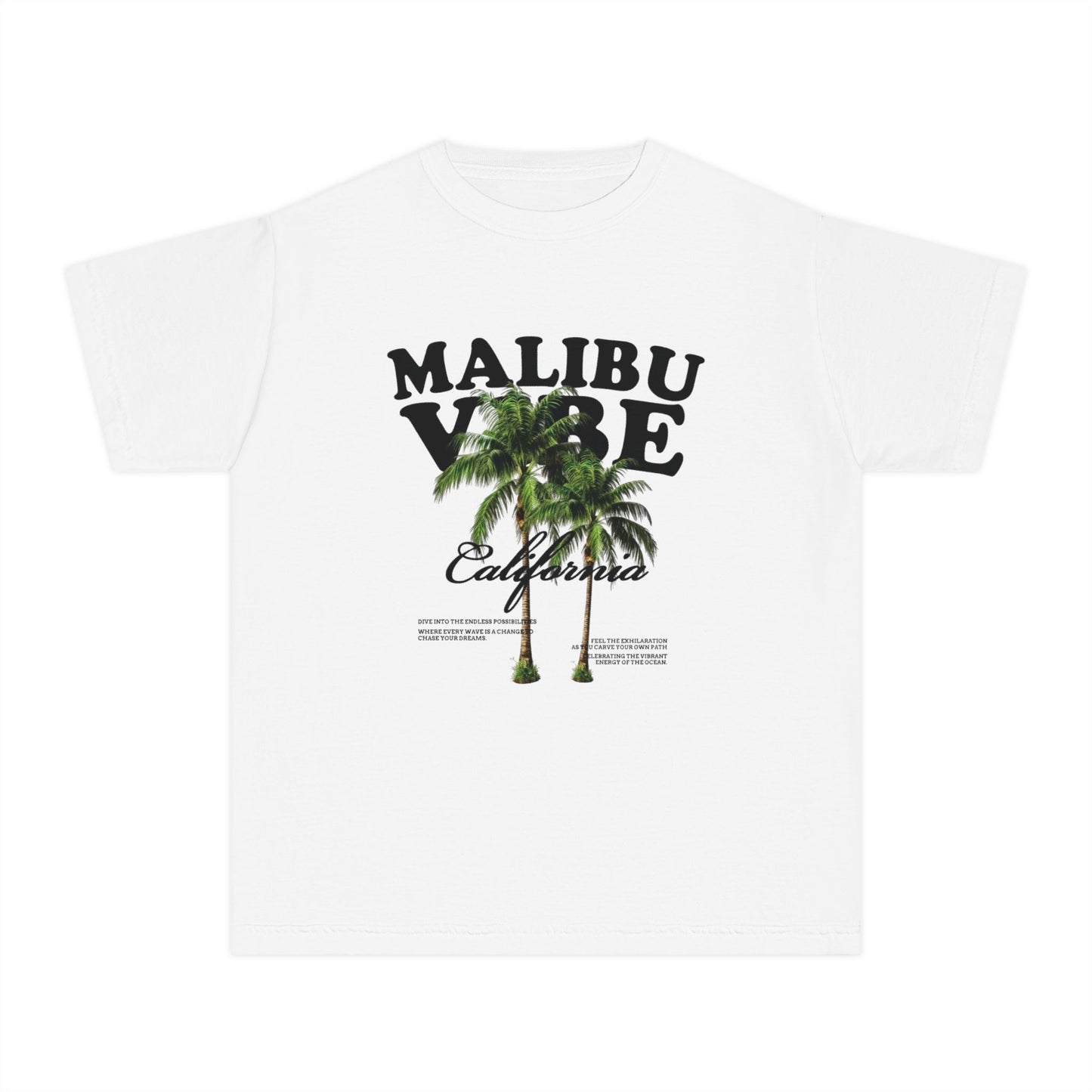 Malibu Vibe Youth Tee — California Palm Tree Graphic graphic tee - Velcrow