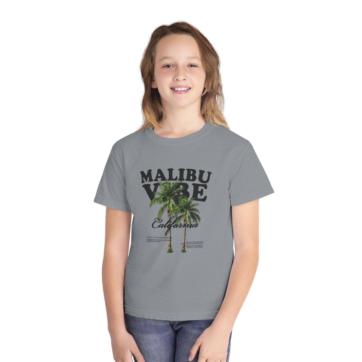 Malibu Vibe Youth Tee — California Palm Tree Graphic graphic tee - Velcrow