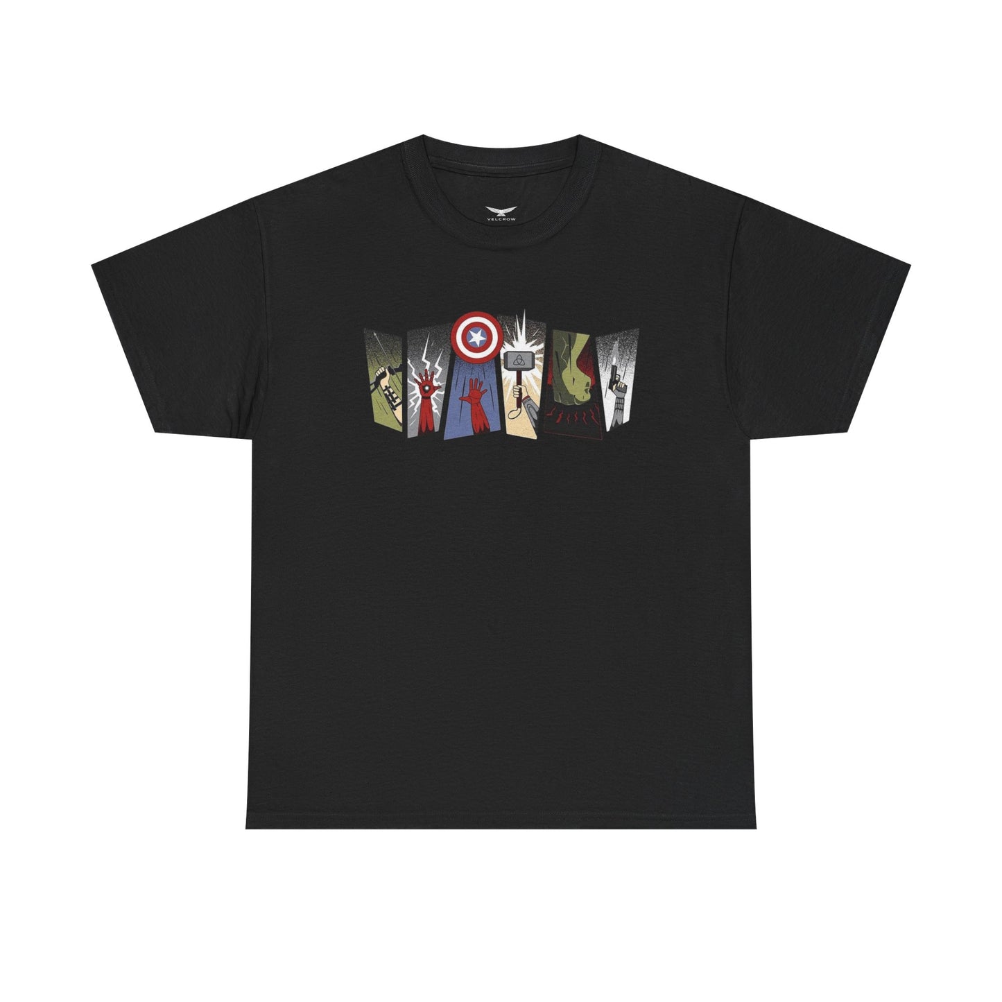 Superhero Minimalist Panel Design graphic tee - Velcrow