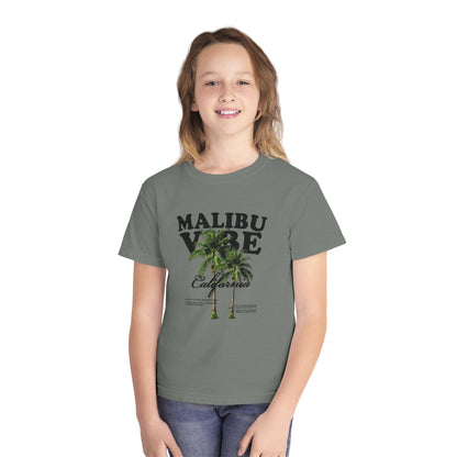Malibu Vibe Youth Tee — California Palm Tree Graphic