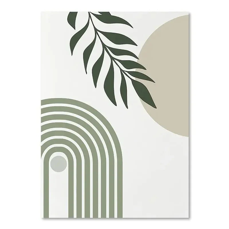 Green Plant Decorative Wall Painting – Modern Botanical Art for Home & Office Décor