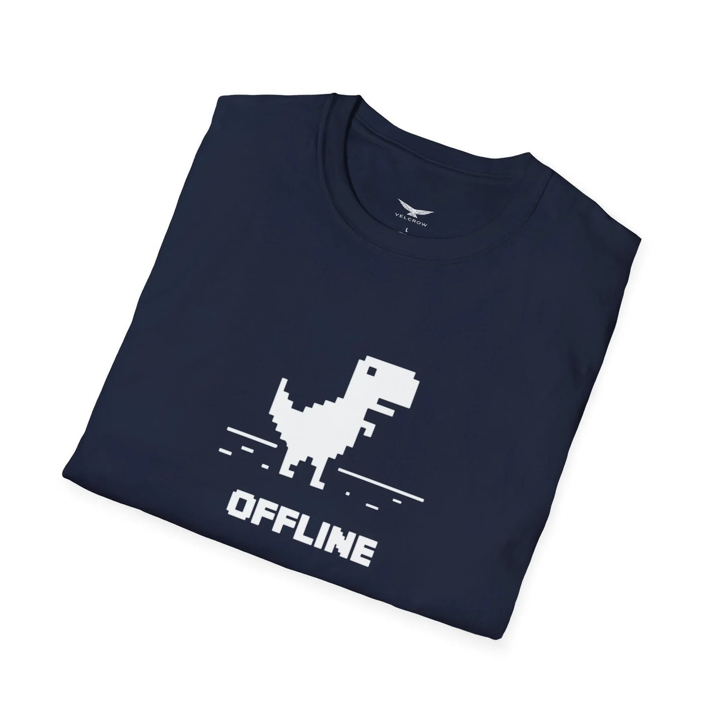 Offline Pixel Dino T-Shirt graphic tee - Velcrow