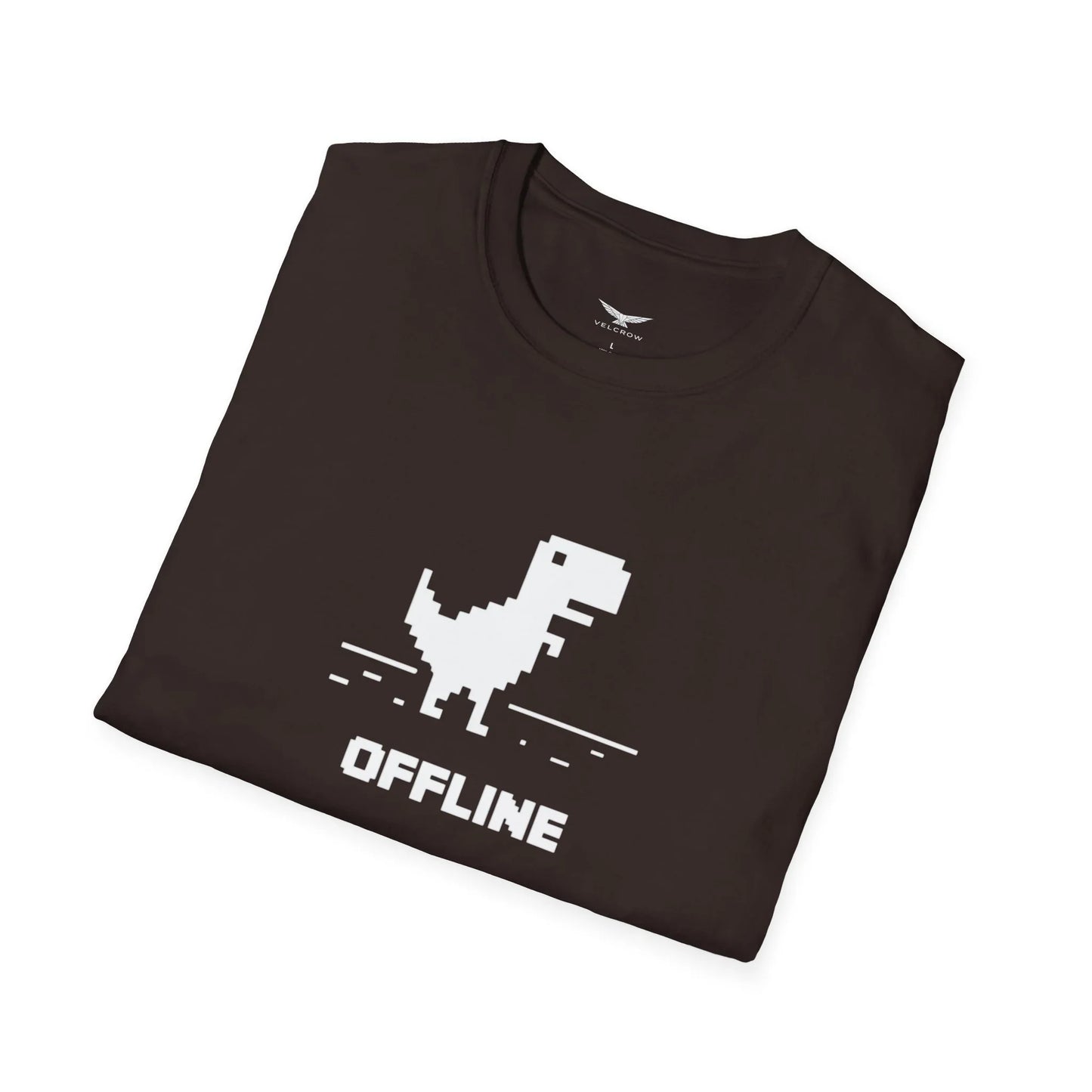 Offline Pixel Dino T-Shirt graphic tee - Velcrow