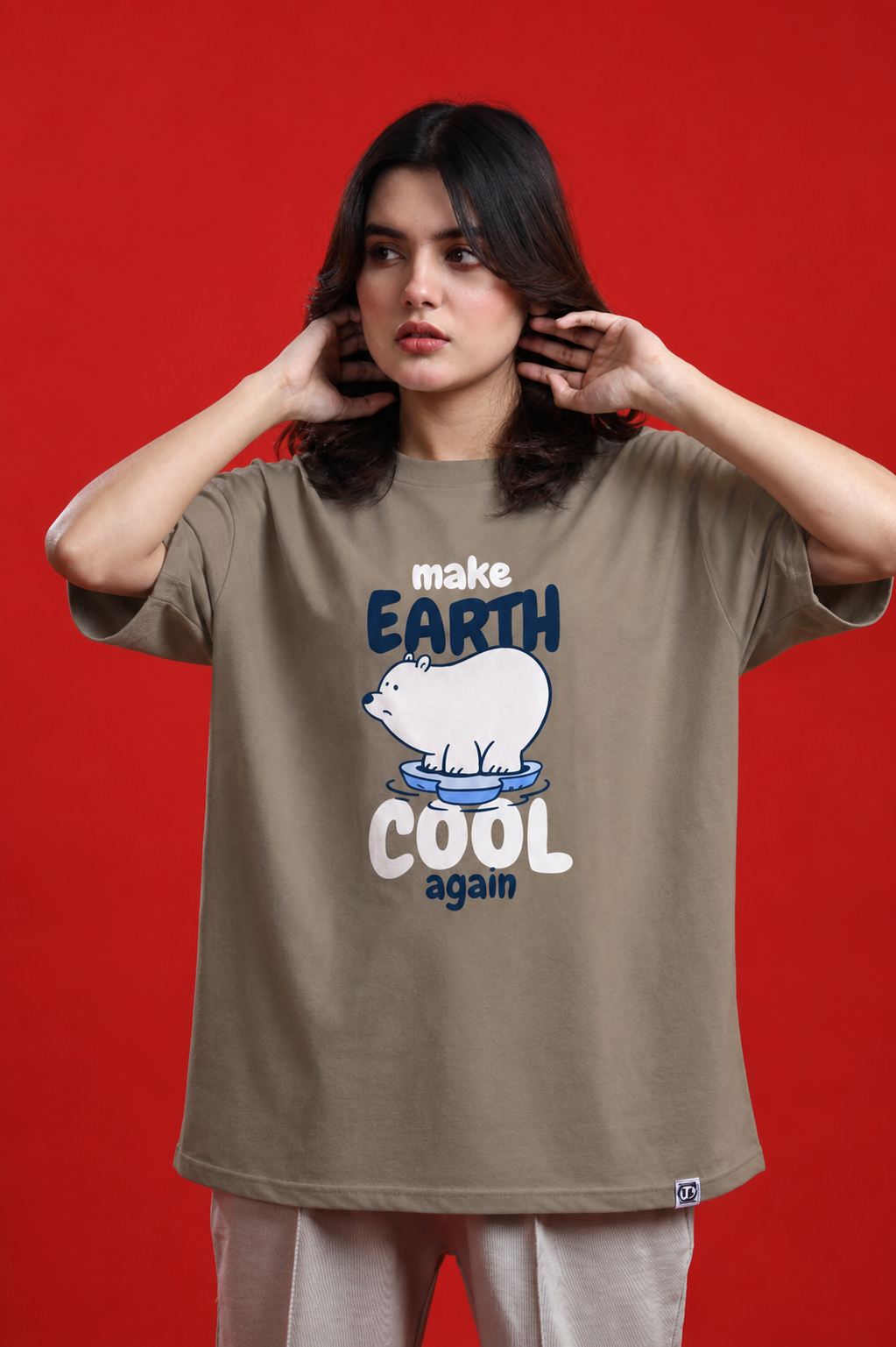 Earth Day Polar Bear 'Keep Earth Cool' T-Shirt graphic tee - Velcrow