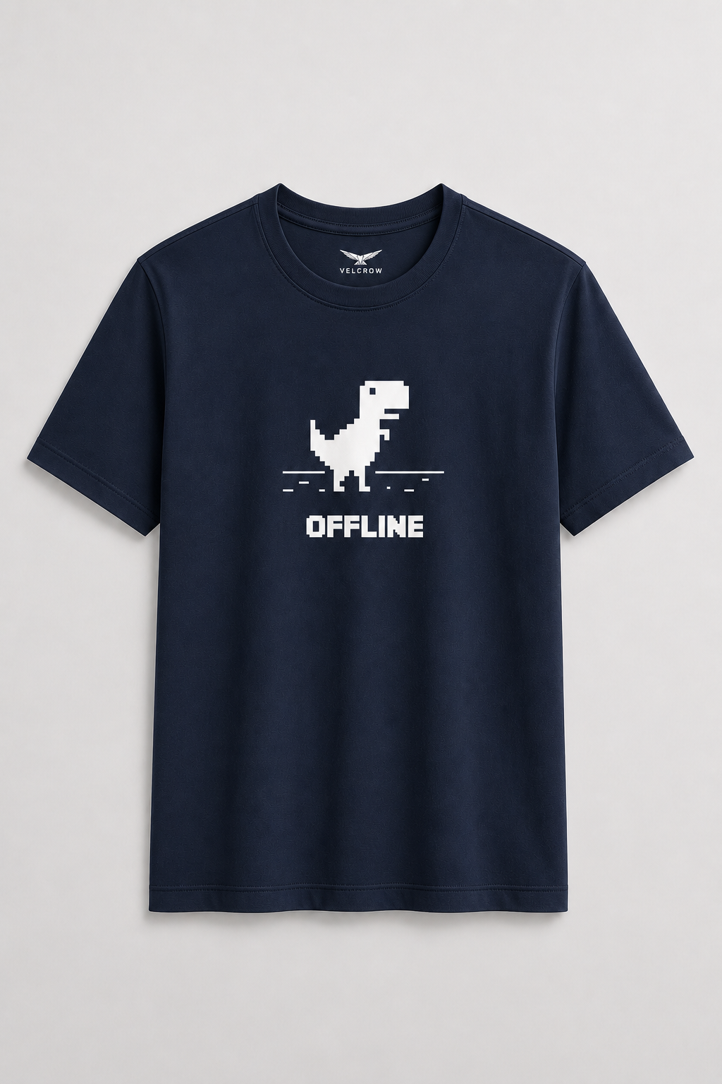 Offline Pixel Dino T-Shirt graphic tee - Velcrow