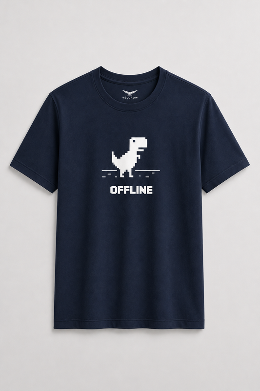 Offline Pixel Dino T-Shirt - Velcrow