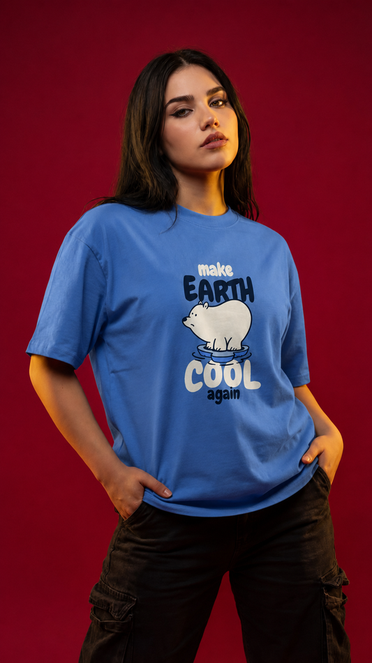 Earth Day Polar Bear 'Keep Earth Cool' T-Shirt - Velcrow