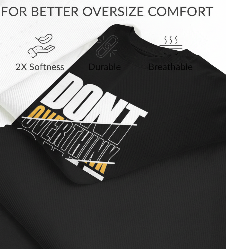 Premium Organic Cotton Oversized High Neck Tee – Unisex Minimalist Style