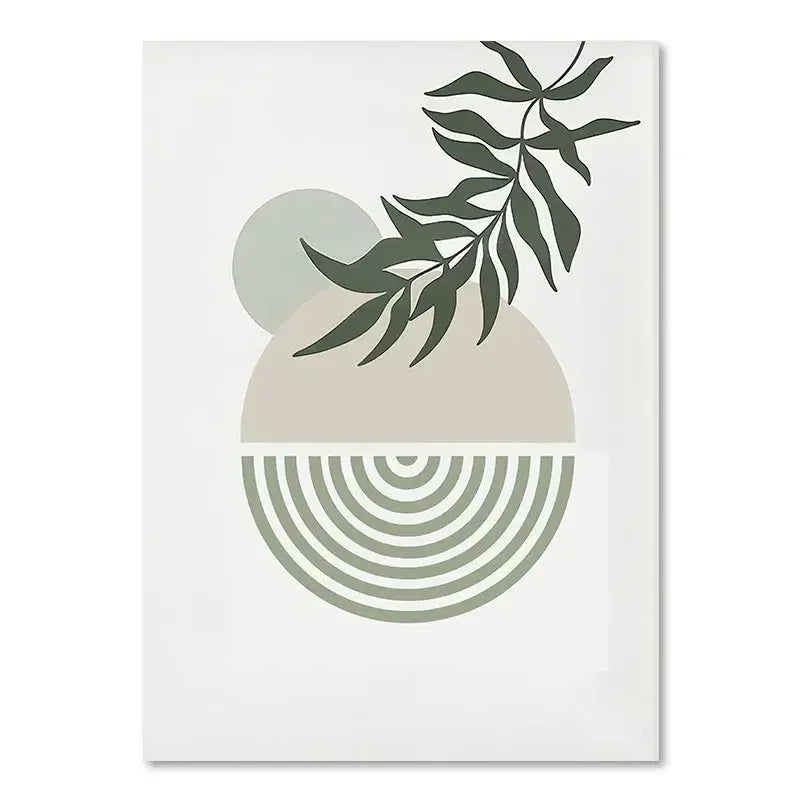 Green Plant Decorative Wall Painting – Modern Botanical Art for Home & Office Décor