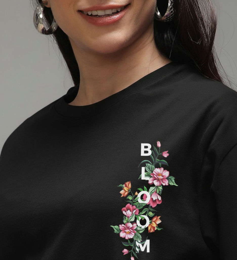 Unisex organic oversized high neck t-shirt